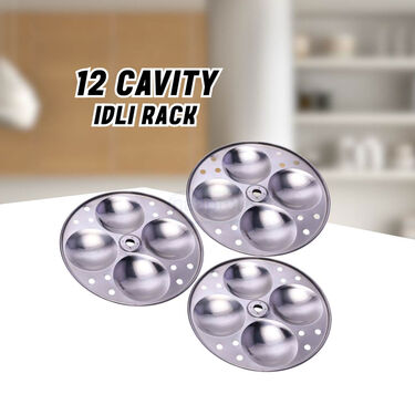 Stainless Steel Multi Cooker + 12 Cavity Idli Rack (1MC3)